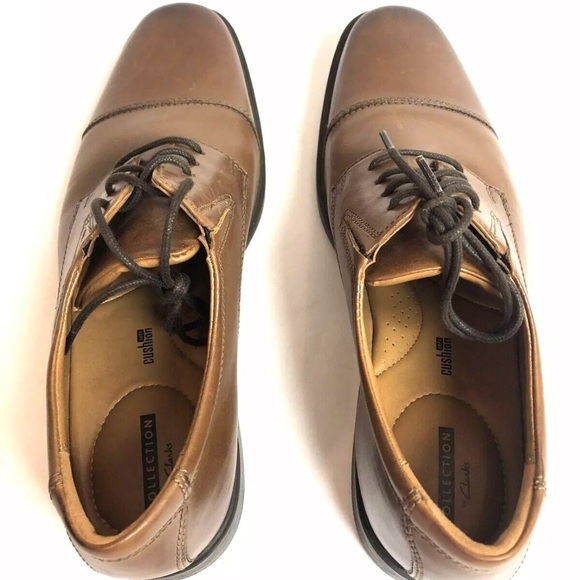 Clark’s Men’s Tilden Cap Toe, Brown Oxford Dress Shoes, Size 9.5 M. main image 4